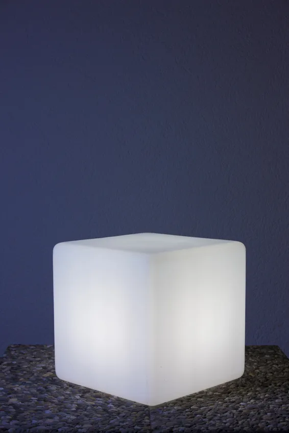 Gartenlampe, Aussenlampe Cube mit Bewegungsmelder eckige Leuchte